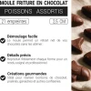 Moule fritures en chocolat poissons assortis