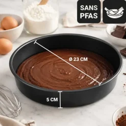 Moule à gâteau en acier antiadhérent sans PFAS Ø23cm