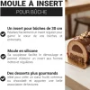 Moule à insert à bûche silicone 30 cm
