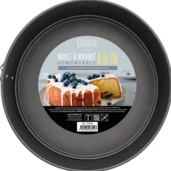 Moule à manqué démontable antiadhésif- diamètre 24 cm