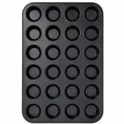 Moule 24 mini-muffins en acier antiadhérent sans PFAS Ø4,5cm