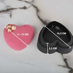 Moule Silicone Coeur Bombé