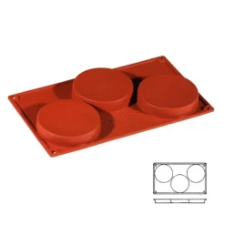 Moule silicone 3 disques pour biscuits