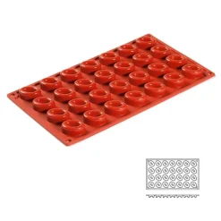 Moule silicone 28 mini savarins ovales