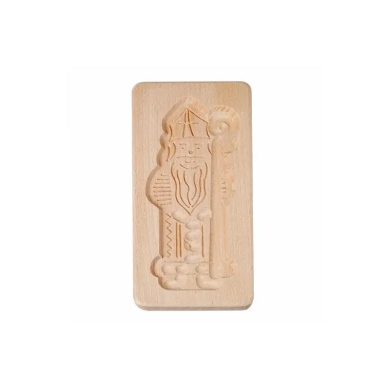 Moule à spéculoos en bois Saint Nicolas