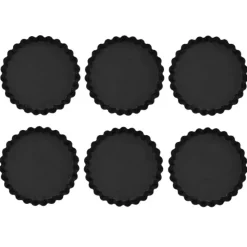 6 moules à tartelettes en acier antiadhérent sans PFAS - ø11,5cm