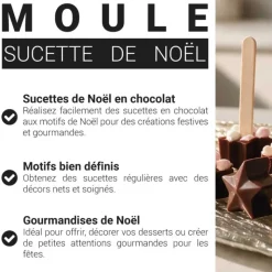 Moule sucette chocolat de Noël
