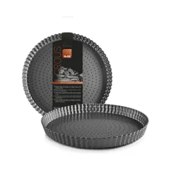 Moule à tarte cannelé perforé fond amovible Ø 24 cm