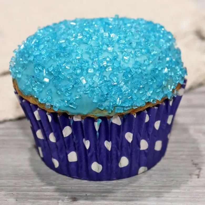 Paillettes alimentaires bleues