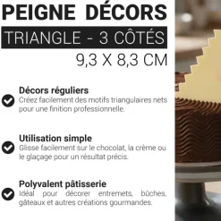 Peigne à décor triangle en plastique