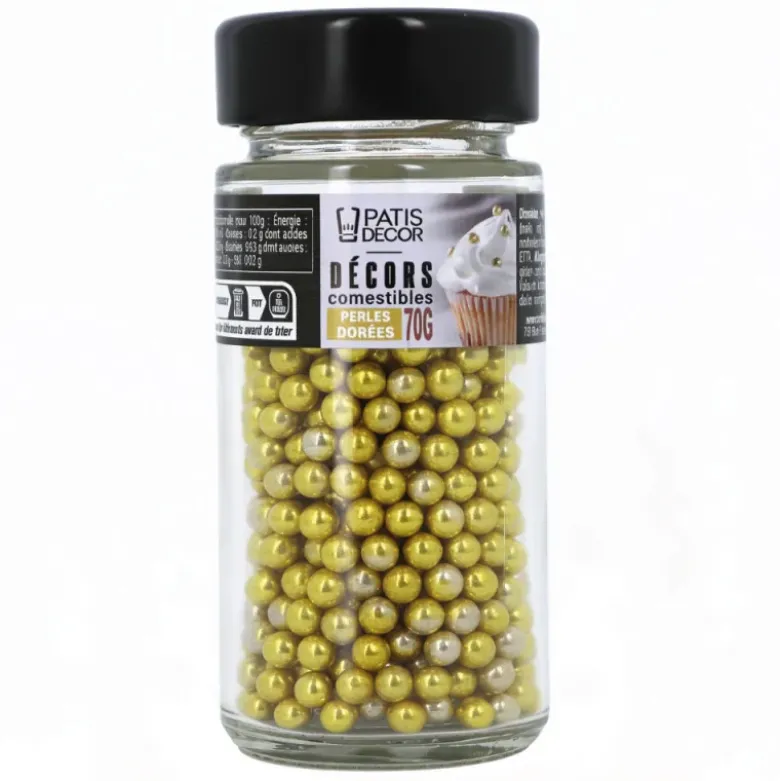 Perles dorées comestibles Ø 5 mm 70 g