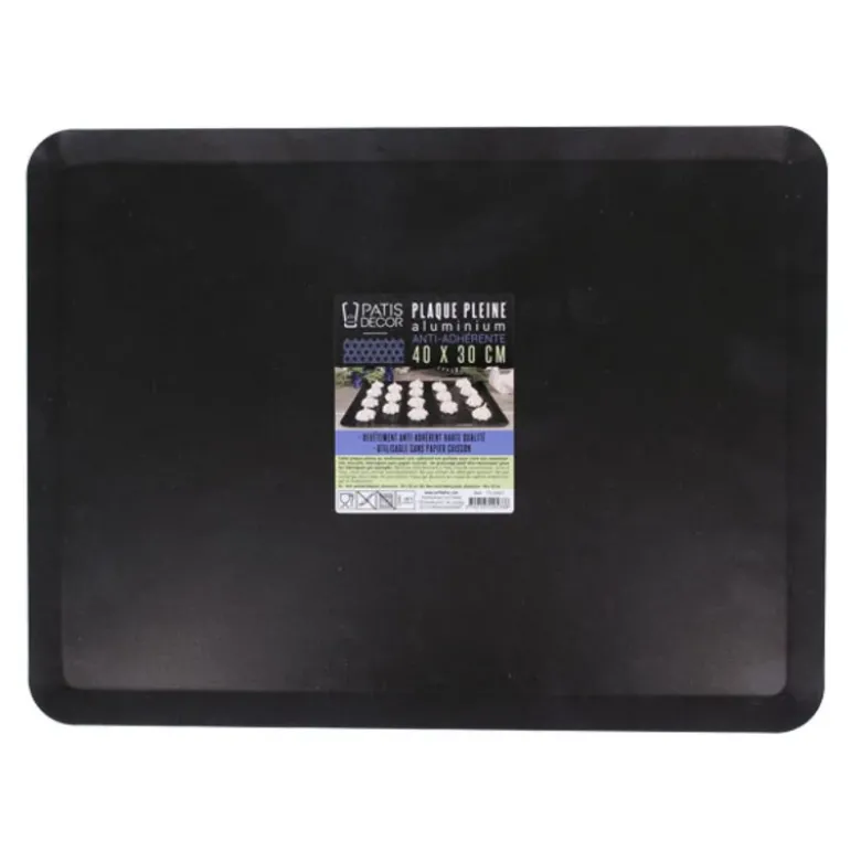 Plaque de cuisson alu anti-adhérente - 40 x 30 cm