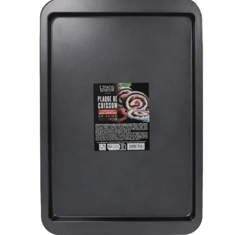 Plaque de cuisson en acier antiadhérent sans PFAS 33x23cm