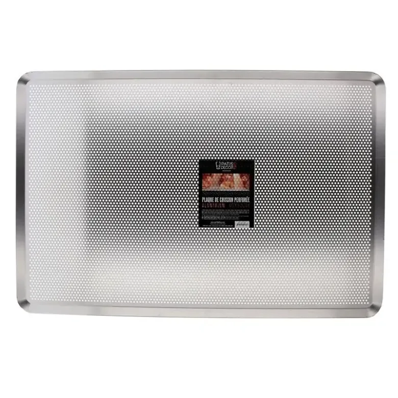 Plaque de cuisson perforée alu 60 x 40 cm