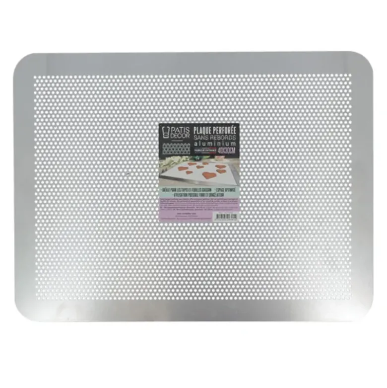 Plaque à pâtisserie plate perforée - 40 x 30 cm