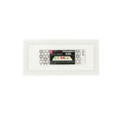 Plateau dentelle rectangulaire blanc