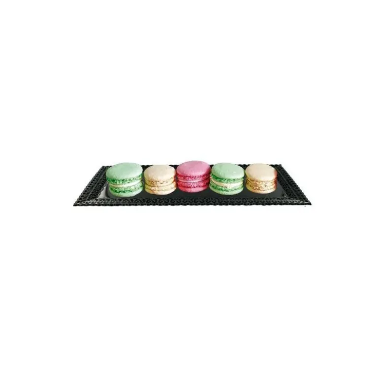 Plateau dentelle rectangulaire noir
