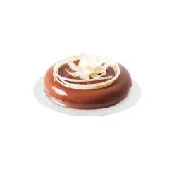 Plateau dentelle rond blanc
