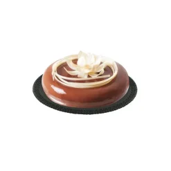 Plateau dentelle rond noir