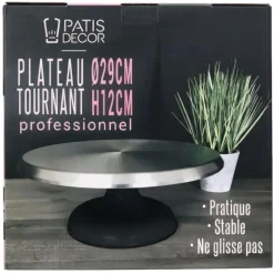 Plateau tournant pâtisserie en métal