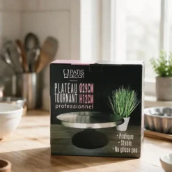 Plateau tournant pâtisserie en métal