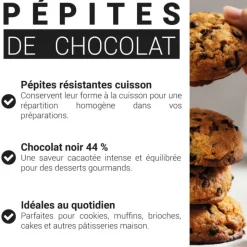 Pépites de chocolat noir - 44% de cacao - 250g