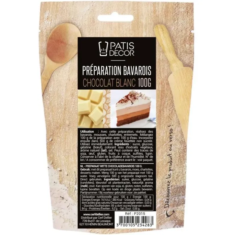 Préparation bavarois Chocolat Blanc - 100g