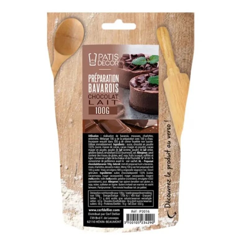 Préparation bavarois Chocolat au lait - 100g