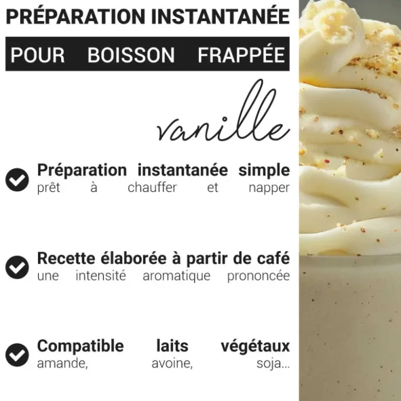 Préparation instantanée pour boisson frappée à la vanille - 320 g - DM 07/26