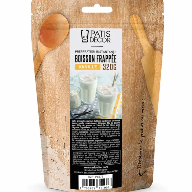 Préparation instantanée pour boisson frappée à la vanille - 320 g - DM 07/26