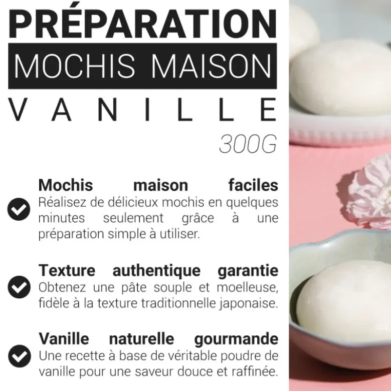 Préparation mochis maison vanille - 300g