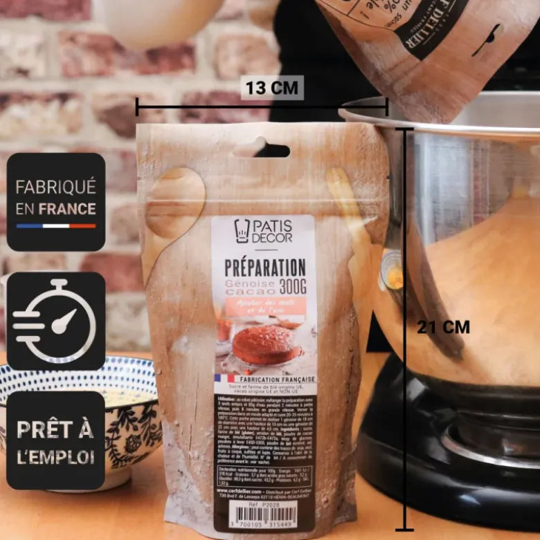 Préparation pour génoise au cacao