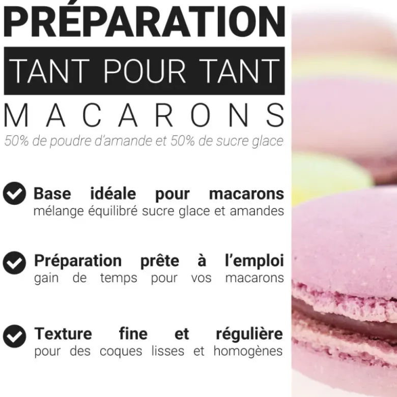 Préparation tant pour tant macarons 300g