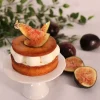 Présentoir cupcake individuel blanc en céramique - Ø 10 cm