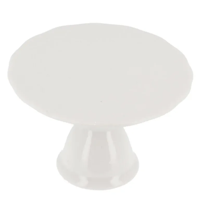 Présentoir cupcake individuel blanc en céramique - Ø 10 cm