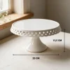 Présentoir gâteau en céramique dentelle fantaisie 25 cm