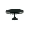 Présentoir gâteau noir broderie Ø 35 cm
