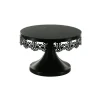 Présentoir gâteau noir broderie Ø 18 cm