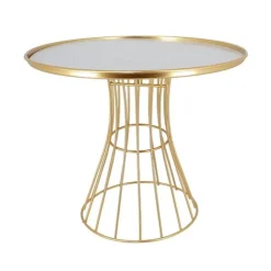 Présentoir gâteaux miroir doré 25 cm
