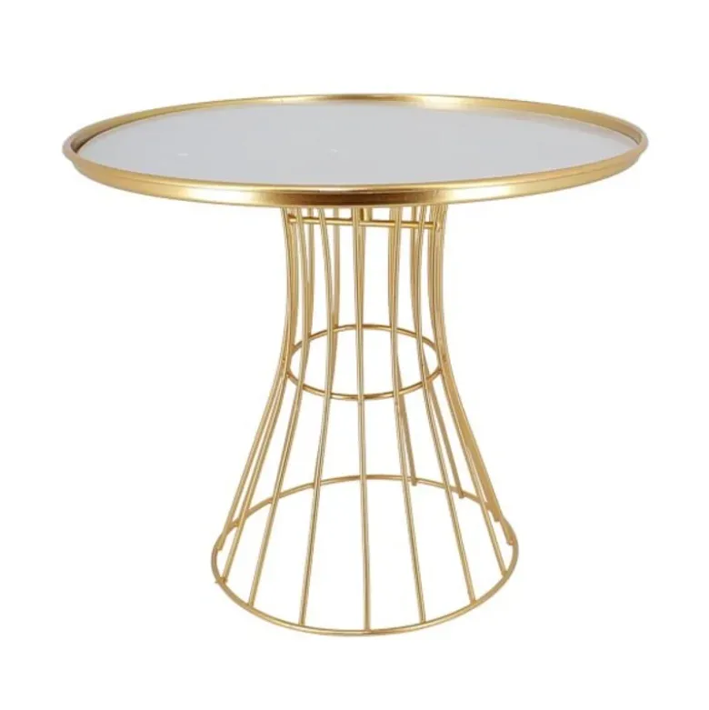 Présentoir gâteaux miroir doré 25 cm