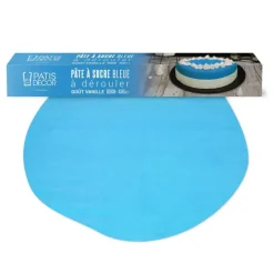Pâte à sucre bleue étalée - DDM 10/26