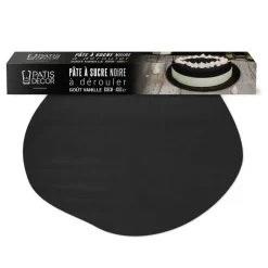 Pâte à sucre noire étalée - DDM 12/26
