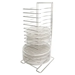 rack pour grilles à pizza inox 15 niveaux jusqu'à 40 cm