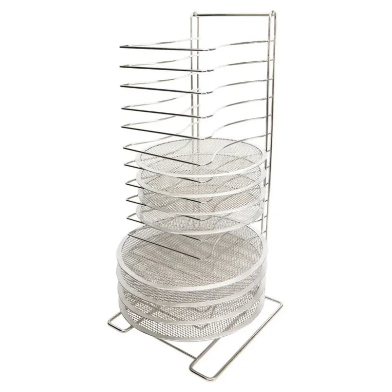 rack pour grilles à pizza inox 15 niveaux jusqu'à 40 cm