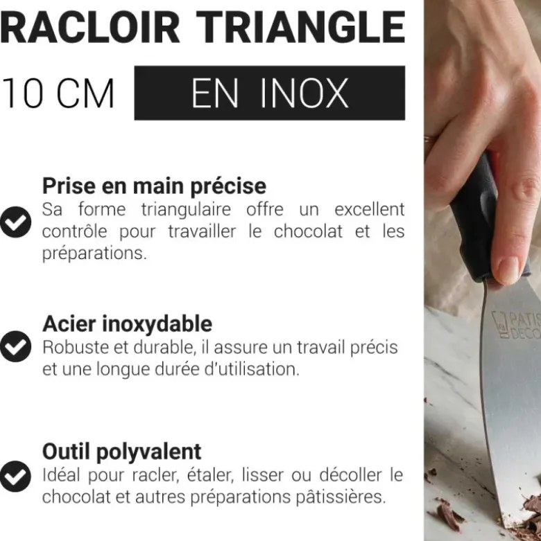 Racloir triangle inox 10 cm