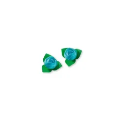Roses bleues avec feuilles x10