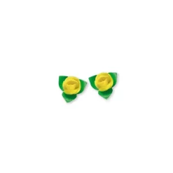 Roses jaunes avec feuilles x10
