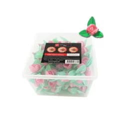 Roses roses et feuilles en azyme (x80)