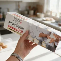 Rouleau de 100 poches pâtissières à usage unique 55 cm