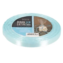 Ruban bleu satiné - 22 m